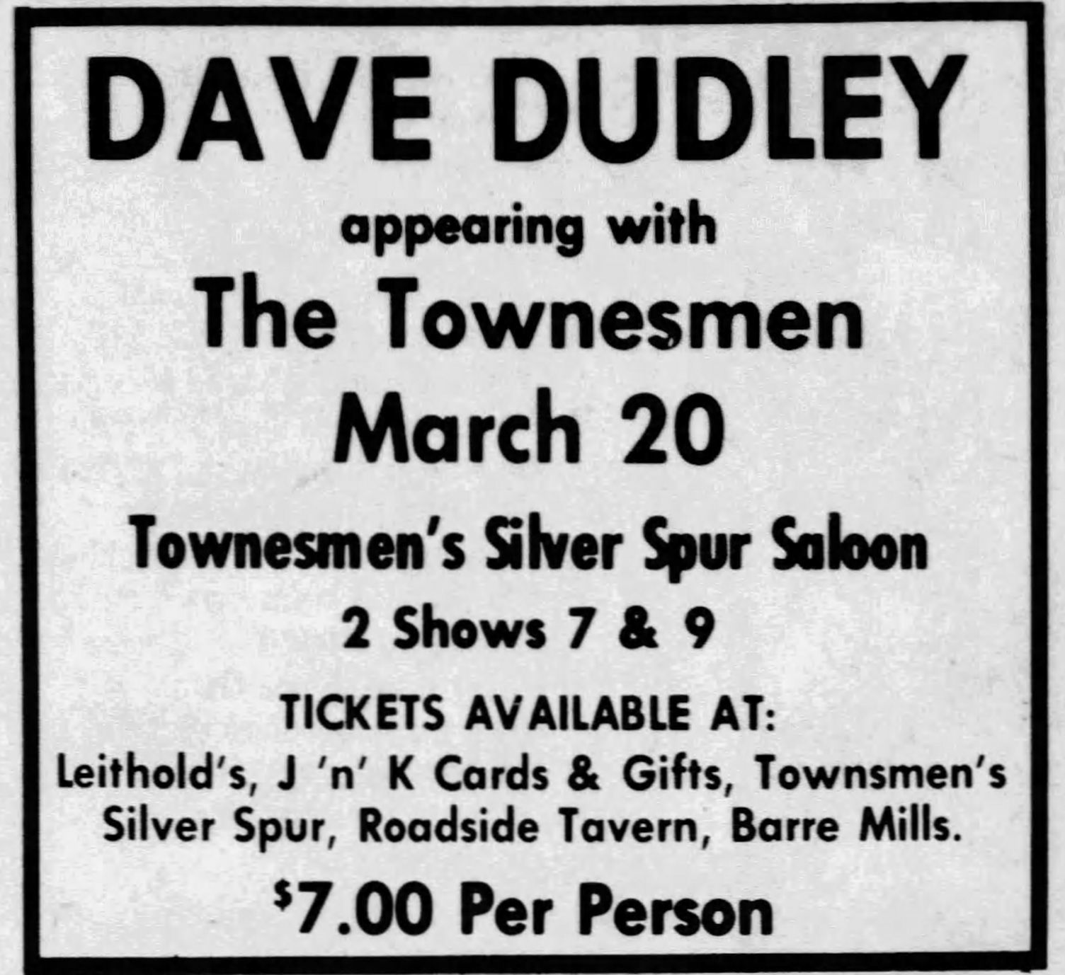 1980: Townesmen's Silver Spoon Saloon